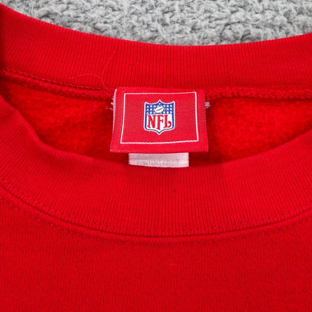 Vtg NFL Kansas City Chiefs Mens Large Red Graphic Crew Neck Sweatshirt - Picture 3 of 9